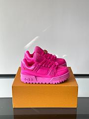 Fortok Louis Vuitton LV Trainer Sneaker Hot Pink - 6