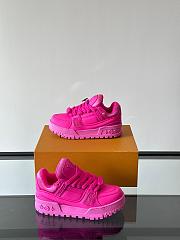 Fortok Louis Vuitton LV Trainer Sneaker Hot Pink - 4