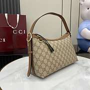 Fortok Gucci GG Emblem Medium Shoulder Bag Canvas Brown 30 x 19 x 11cm - 3