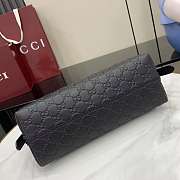 Fortok Gucci GG Emblem Medium Shoulder Bag Leather Black 30 x 19 x 11cm - 4