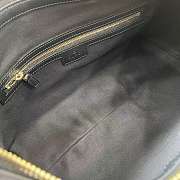 Fortok Gucci GG Emblem Medium Shoulder Bag Leather Black 30 x 19 x 11cm - 2