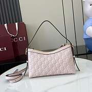 Fortok Gucci GG Emblem Mini Shoulder Bag Leather Ligh Pink 22 x 14 x 8cm - 2