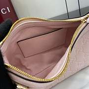 Fortok Gucci GG Emblem Mini Shoulder Bag Leather Ligh Pink 22 x 14 x 8cm - 3