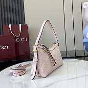 Fortok Gucci GG Emblem Mini Shoulder Bag Leather Ligh Pink 22 x 14 x 8cm - 4