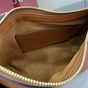 Fortok Gucci GG Emblem Mini Shoulder Bag Leather Brown 22 x 14 x 8cm - 3