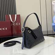 Fortok Gucci GG Emblem Mini Shoulder Bag Leather Black 22 x 14 x 8cm - 6