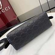 Fortok Gucci GG Emblem Mini Shoulder Bag Leather Black 22 x 14 x 8cm - 3