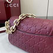 Fortok GG Emblem small shoulder bag Rouge 20.5 x 13 x 7 cm - 6
