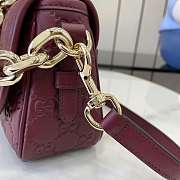 Fortok GG Emblem small shoulder bag Rouge 20.5 x 13 x 7 cm - 3