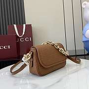 Fortok GG Emblem small shoulder bag Brown 20.5 x 13 x 7 cm - 5