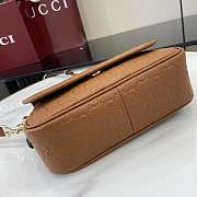 Fortok GG Emblem small shoulder bag Brown 20.5 x 13 x 7 cm - 4