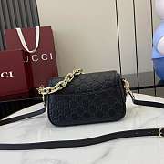 Fortok GG Emblem small shoulder bag Black 20.5 x 13 x 7 cm - 6