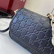 Fortok GG Emblem small shoulder bag Black 20.5 x 13 x 7 cm - 5