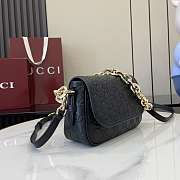 Fortok GG Emblem small shoulder bag Black 20.5 x 13 x 7 cm - 4
