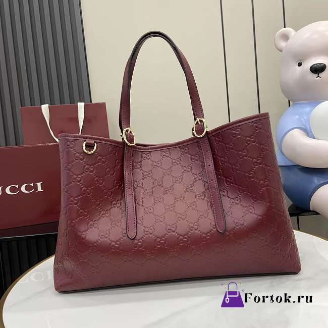 Fortok Gucci GG Emblem large tote bag Rouge 38 x 25 x 15 cm - 1