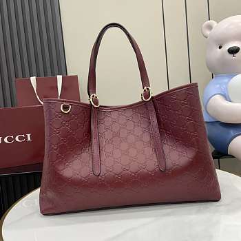 Fortok Gucci GG Emblem large tote bag Rouge 38 x 25 x 15 cm