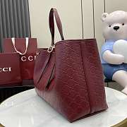 Fortok Gucci GG Emblem large tote bag Rouge 38 x 25 x 15 cm - 6