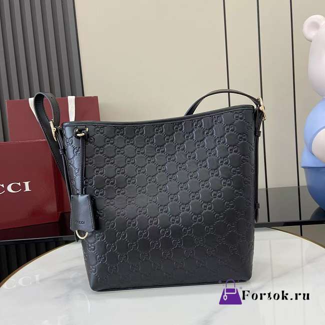Fortok Gucci GG Emblem shoulder bag Black 24 x 26 x 10 cm - 1