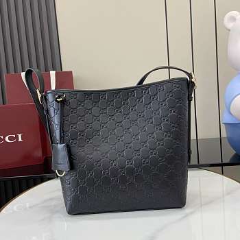 Fortok Gucci GG Emblem shoulder bag Black 24 x 26 x 10 cm