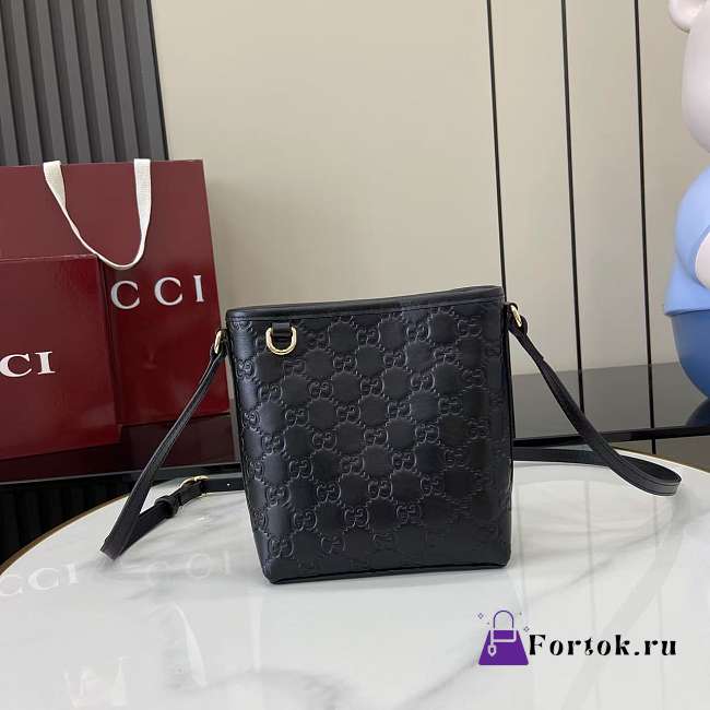 Fortok Gucci GG Mini Emblem shoulder bag Black 15 x 18 x 8 cm - 1