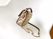 Fortok Fendi New 25SS Baguette Mini Cappuccino FF jacquard fabric bag Beige 20-5-13cm  - 3