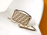 Fortok Fendi New 25SS Baguette Mini Cappuccino FF jacquard fabric bag Beige 20-5-13cm  - 4