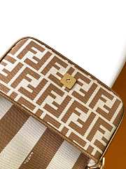 Fortok Fendi New 25SS Baguette Mini Cappuccino FF jacquard fabric bag Beige 20-5-13cm  - 6