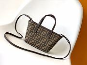 Fortok Mini Roll Brown FF jacquard mini bag Brown 15.5-11-13cm - 5