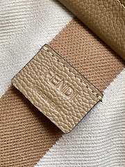 Fortok Mini Roll Brown FF jacquard mini bag Beige 15.5-11-13cm - 3