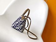 Fortok Mini Roll Brown FF jacquard mini bag Blue 15.5-11-13cm - 6