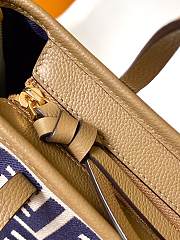 Fortok Mini Roll Brown FF jacquard mini bag Blue 15.5-11-13cm - 4