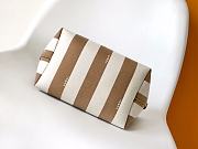 Fortok Fendi Roll Mini Reversible shopper in Pequin striped and beige FF fabric 23-15-19.5cm - 2