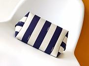 Fortok Fendi Roll Mini Reversible shopper in Pequin striped and Midnight Blue FF fabric 23-15-19.5cm - 3
