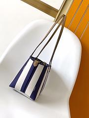 Fortok Fendi Roll Mini Reversible shopper in Pequin striped and Midnight Blue FF fabric 23-15-19.5cm - 5