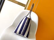Fortok Fendi Roll Large Reversible shopper in Pequin striped and Midnight Blue FF fabric 35-19.5-32cm - 6