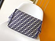 Fortok Fendi Roll Large Reversible shopper in Pequin striped and Midnight Blue FF fabric 35-19.5-32cm - 5