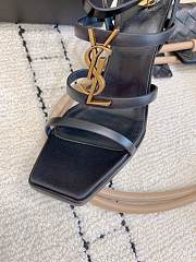 Fortok YSL Saint Laurent Cassandra wedge sandals Black  - 6