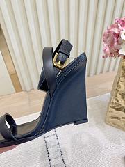 Fortok YSL Saint Laurent Le CASSANDER Open Toe Heels Black - 6