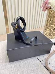 Fortok YSL Saint Laurent Le CASSANDER Open Toe Heels Black - 4