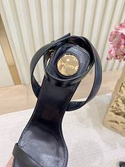 Fortok YSL Saint Laurent Le CASSANDER Open Toe Heels Black - 3
