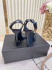 Fortok YSL Saint Laurent Le CASSANDER Open Toe Heels Black - 2
