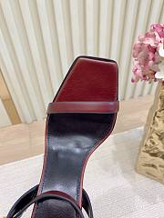 Fortok YSL Saint Laurent Le CASSANDER Open Toe Heels Brown - 2