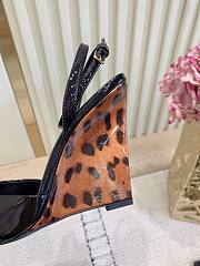 Fortok Saint Laurent YSL 25SS Melody leopard print patent leather Black - 4