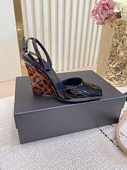 Fortok Saint Laurent YSL 25SS Melody leopard print patent leather Black - 3