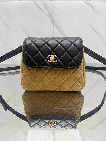 Fortok Chanel 25 Hobo Suede Calfskin Flap Bag 18.5*15*5cm