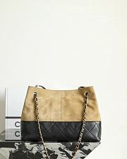 Fortok Chanel Shopping Bag Suede Calfskin & Lambskin Beige 36 x 24 x 14cm - 4