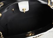 Fortok Chanel Shopping Bag Suede Calfskin & Lambskin White 36 x 24 x 14cm  - 4