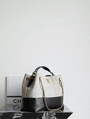 Fortok Chanel Shopping Bag Suede Calfskin & Lambskin White 36 x 24 x 14cm  - 3