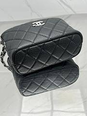 Fortok Chanel 25B Chain Hobo Bag Black Caviar Leather 19*21*6cm - 2