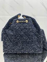 Fortok Chanel 25 tweed bag Small Denim Blue 30*26*14cm - 5